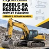 Hyundai R480LC-9A, R520LC-9A Crawler Excavator Service Repair Manual