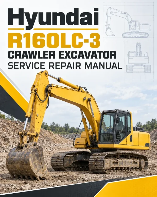 Hyundai R160LC-3 Crawler Excavator Service Repair Manual
