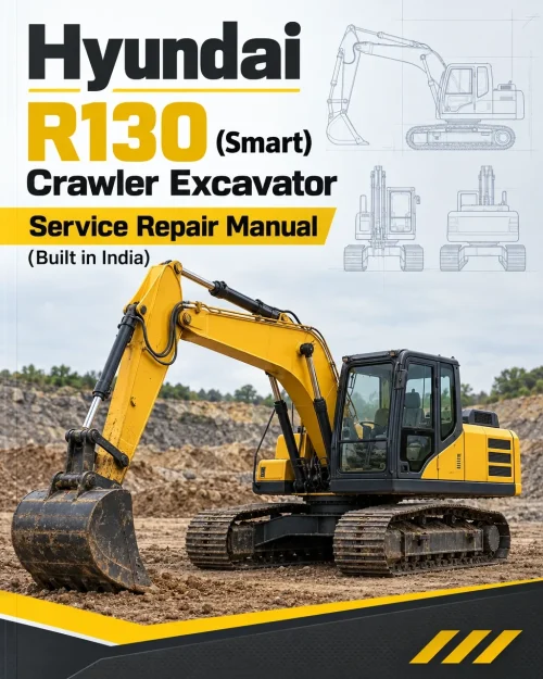 Hyundai R130 (Smart) Crawler Excavator Service Repair Manual (Built in India)