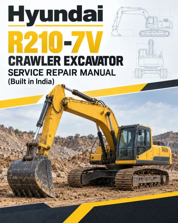 Hyundai R210-7V Crawler Excavator Service Repair Manual (Built in India)