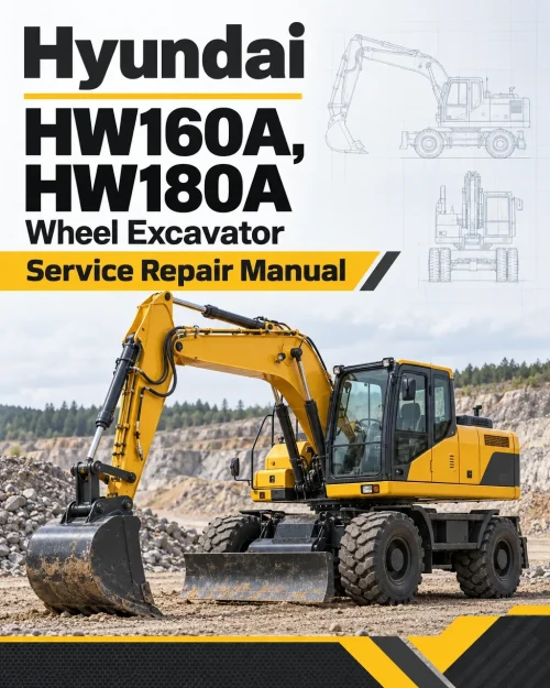 Hyundai HW160A, HW180A Wheel Excavator Service Repair Manual Hyundai HW160A, HW180A Wheel Excavator Service Repair Manual