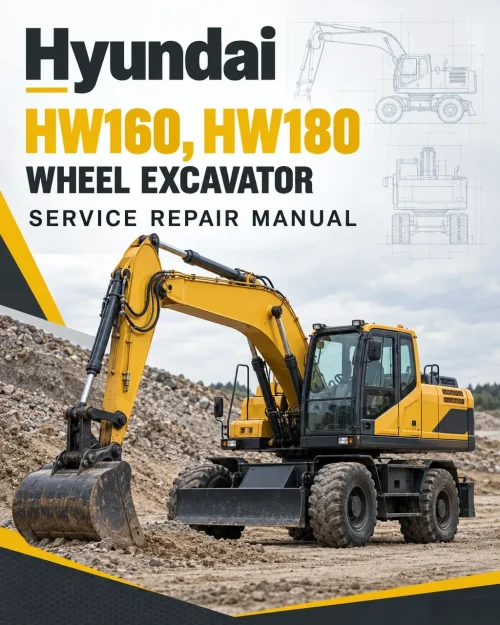 Hyundai HW160, HW180 Wheel Excavator Service Repair Manual