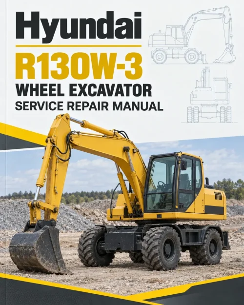 Hyundai R130W-3 Wheel Excavator Service Repair Manual