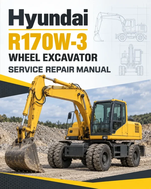 Hyundai R170W-3 Wheel Excavator Service Repair Manual