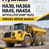 Hyundai HA30, HA30A, HA45, HA45A Articulated Dump Truck Service Repair Manual