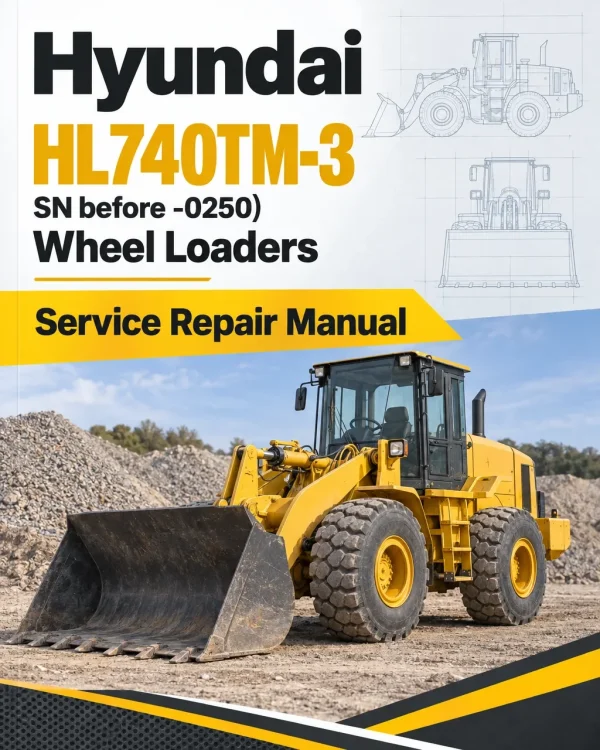 Hyundai HL740TM-3 SN before -0250) Wheel Loaders Service Repair Manual Hyundai HL740TM-3 SN before -0250) Wheel Loaders Service Repair Manual