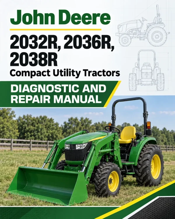John Deere 2032R, 2036R, 2038R Compact Utility Tractors Diagnostic and Repair Manual John Deere 2032R, 2036R, 2038R Compact Utility Tractors Diagnostic and Repair Manual