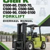 Clark C500-60, C500-70, C500-80, C500-S80, C500-90, C500-S100 Forklift Overhaul Manual Clark C500-60, C500-70, C500-80, C500-S80, C500-90, C500-S100 Forklift Overhaul Manual