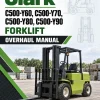 Clark C500-Y60, C500-Y70, C500-Y80, C500-Y90 Forklift Overhaul Manual Clark C500-Y60, C500-Y70, C500-Y80, C500-Y90 Forklift Overhaul Manual