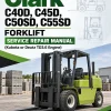 Clark C40D, C45D, C50SD, C55SD Forklift Service Repair Manual (Kubota or Deutz TD3.6 Engine)