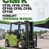 Clark CF30, CF40, CY40, CFY40, CF50, CY50, CFY50 Forklift Overhaul Manual Clark CF30, CF40, CY40, CFY40, CF50, CY50, CFY50 Forklift Overhaul Manual