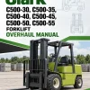 Clark C500-30, C500-35, C500-40, C500-45, C500-50, C500-55 Forklift Overhaul Manual Clark C500-30, C500-35, C500-40, C500-45, C500-50, C500-55 Forklift Overhaul Manual