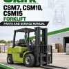 Clark CSM7, CSM10, CSM15 Forklift Parts and Service Manual Clark CSM7, CSM10, CSM15 Forklift Parts and Service Manual