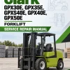 Clark GPX30E, GPX35E, GPXS40E, GPX40E, GPX50E Forklift Service Repair Manual