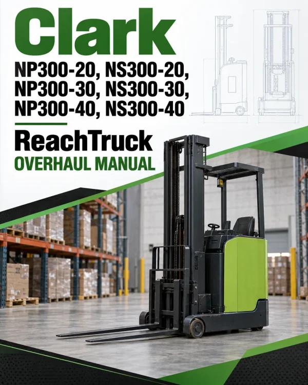 Clark NP300-20, NS300-20, NP300-30, NS300-30, NP300-40, NS300-40 ReachTruck Overhaul Manual