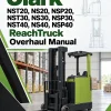 Clark NST20, NS20, NSP20, NST30, NS30, NSP30, NST40, NS40, NSP40 ReachTruck Overhaul Manual