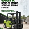 Clark ST245-20, ST245-25, ST245-30, ST245-40 Forklift Planned Adjustment and Procedure Manual