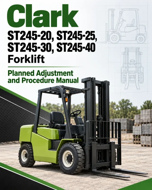 Clark ST245-20, ST245-25, ST245-30, ST245-40 Forklift Planned Adjustment and Procedure Manual