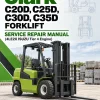 Clark C20D, C25D, C30D, C35D Forklift Service Repair Manual (4LE2X ISUZU Tier 4 Engine)