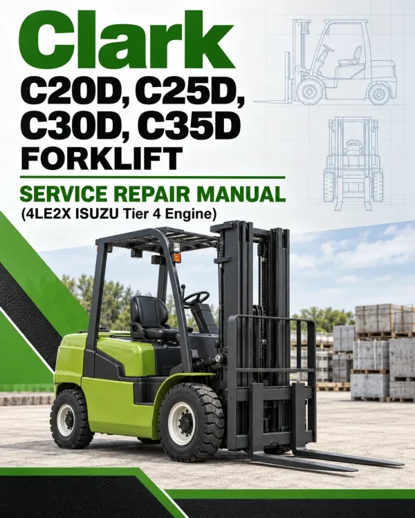 Clark C20D, C25D, C30D, C35D Forklift Service Repair Manual (4LE2X ISUZU Tier 4 Engine)