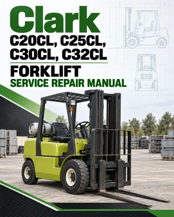 Clark C20CL, C25CL, C30CL, C32CL Forklift Service Repair Manual (Ford Engine)