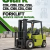 Clark C20L, C20G, C25L, C25G, C30L, C30G, C35L, C35G Forklift Service Repair Manual (Ford Engine)