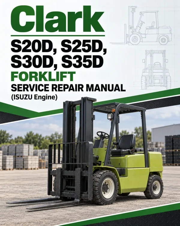 Clark S20D, S25D, S30D, S35D Forklift Service Repair Manual (ISUZU Engine) Clark S20D, S25D, S30D, S35D Forklift Service Repair Manual (ISUZU Engine)
