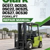 Clark DCS17, DCS20, DSC22, DCS25, DCS27, DCS30 Forklift Repair Manual Clark DCS17, DCS20, DSC22, DCS25, DCS27, DCS30 Forklift Repair Manual