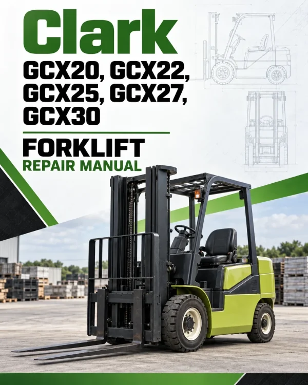Clark GCX20, GCX22, GCX25, GCX27, GCX30 Forklift Repair Manual