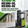 Clark NS300-30, NS300-40 Narrow Aisle Reach Truck Service Repair Manual Clark NS300-30, NS300-40 Narrow Aisle Reach Truck Service Repair Manual