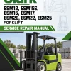 Clark ESM12, ESM15S, ESM15, ESM17, ESM20, ESM22, ESM25 Forklift Service Repair Manual