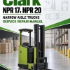 Clark NPR 17, NPR 20 Narrow Aisle Trucks Service Repair Manual