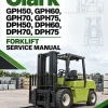 Clark GPH50, GPH60, GPH70, GPH75, DPH50, DPH60, DPH70, DPH75 Forklift Service Manual