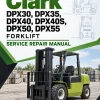 Clark DPX30, DPX35, DPX40, DPX40S, DPX50, DPX55 Forklift Service Repair Manual Clark DPX30, DPX35, DPX40, DPX40S, DPX50, DPX55 Forklift Service Repair Manual