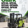 Clark GPX30, GPX35, GPX40, GPX40S, GPX50, GPX55 Forklift Service Repair Manual Clark GPX30, GPX35, GPX40, GPX40S, GPX50, GPX55 Forklift Service Repair Manual