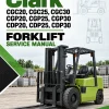 Clark CGC20, CGC25, CGC30, CGP20, CGP25, CGP30, CDP20, CDP25, CDP30 Forklift Service Manual Clark CGC20, CGC25, CGC30, CGP20, CGP25, CGP30, CDP20, CDP25, CDP30 Forklift Service Manual