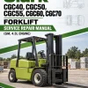 Clark CGC40, CGC50, CGC55, CGC60, CGC70 Forklift Service Repair Manual (GM, 4.3L Engine)