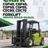 Clark CGP40, CGP45, CGP50, CGP55, CDC60, CDC70 Forklift Service Repair Manual