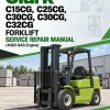 Clark C15CG, C25CG, C30CG, C30CG, C32CG Forklift Service Repair Manual (4G63 GAS Engine)