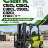 Clark C15CL, C25CL, C30CL, C30CL, C32CL Forklift Service Repair Manual (4G64 LPG Engine)