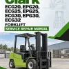 Clark ECG20, EPG20, ECG25, EPG25, ECG30, EPG30, ECG32 Forklift Service Repair Manual Clark ECG20, EPG20, ECG25, EPG25, ECG30, EPG30, ECG32 Forklift Service Repair Manual