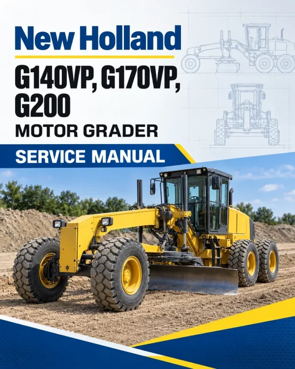 New Holland G140VP, G170VP, G200 Motor Grader Service Manual New Holland G140VP, G170VP, G200 Motor Grader Service Manual