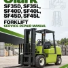 Clark SF35D, SF35L, SF40D, SF40L, SF45D, SF45L Forklift Service Repair Manual Clark SF35D, SF35L, SF40D, SF40L, SF45D, SF45L Forklift Service Repair Manual