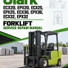 Clark ECX20, EPX20, ECX25, EPX25, ECX30, EPX30, ECX32, EPX32 Forklift Service Repair Manual Clark ECX20, EPX20, ECX25, EPX25, ECX30, EPX30, ECX32, EPX32 Forklift Service Repair Manual