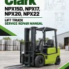 Clark NPX15D, NPX17, NPX20, NPX22 Lift Truck Service Repair Manual Clark NPX15D, NPX17, NPX20, NPX22 Lift Truck Service Repair Manual