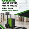 Clark HWX30, HWX40, PWX30, PWX40 Pallet Truck Service Repair Manual
