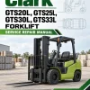 Clark GTS20L, GTS25L, GTS30L, GTS33L Forklift Service Repair Manual (HMC THETA 2.4 Engine) Clark GTS20L, GTS25L, GTS30L, GTS33L Forklift Service Repair Manual (HMC THETA 2.4 Engine)