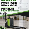 Clark PWX30, HWX30, PWX40, HWX40 Pallet Truck Service Repair Manual