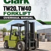 Clark TW20, TW40 Forklift Overhaul Manual