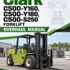 Clark C500-Y160, C500-Y180, C500-S250 Forklift Overhaul Manual Clark C500-Y160, C500-Y180, C500-S250 Forklift Overhaul Manual